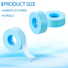 Nuanchu bandes silicone bleu pour extensions de cils, réutilisables et confortables.