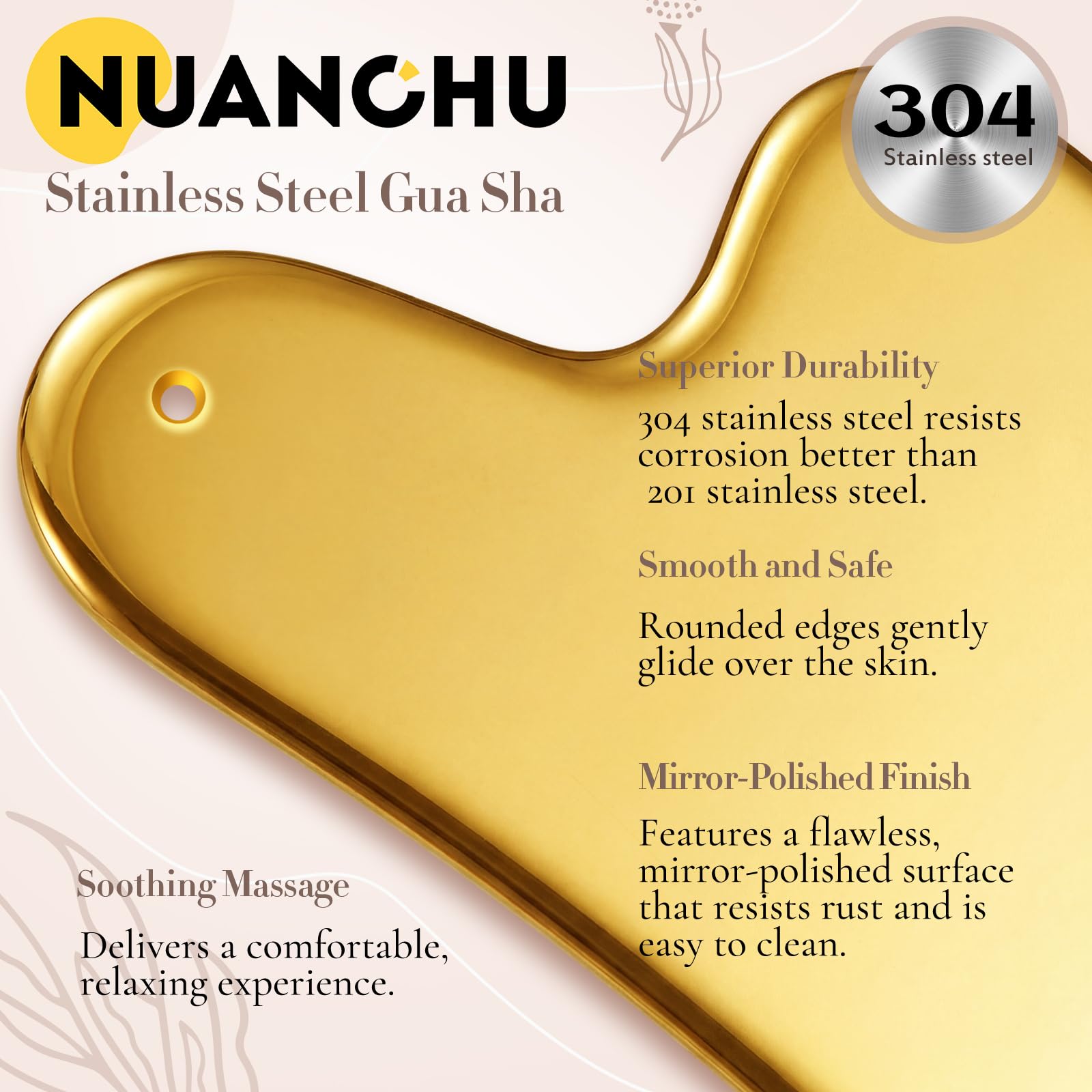 Nuanchu Gua Sha compact et durable, cadeau idéal pour soin personnel.