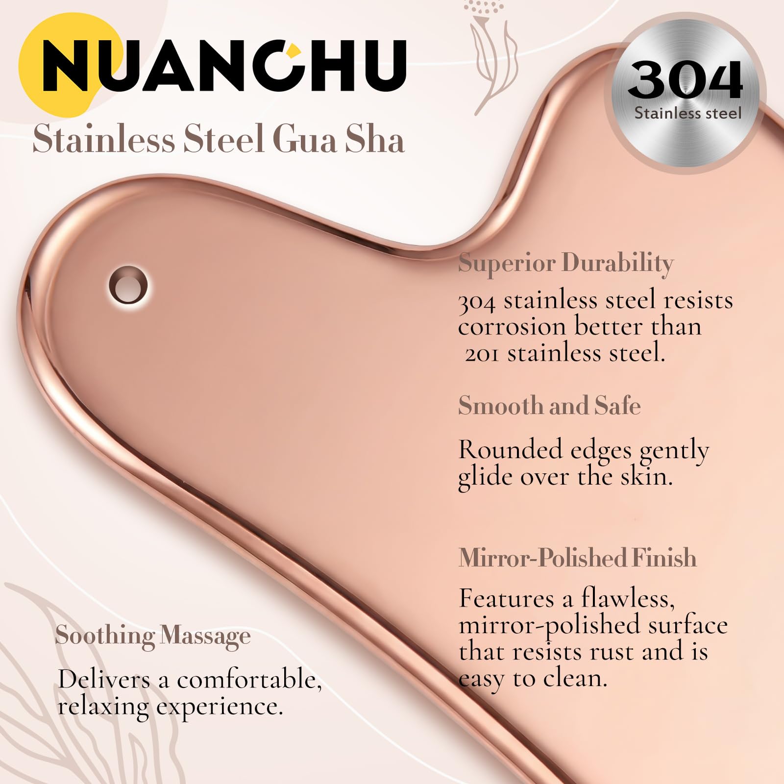 Nuanchu Gua Sha portable avec étui pour voyage pratique.