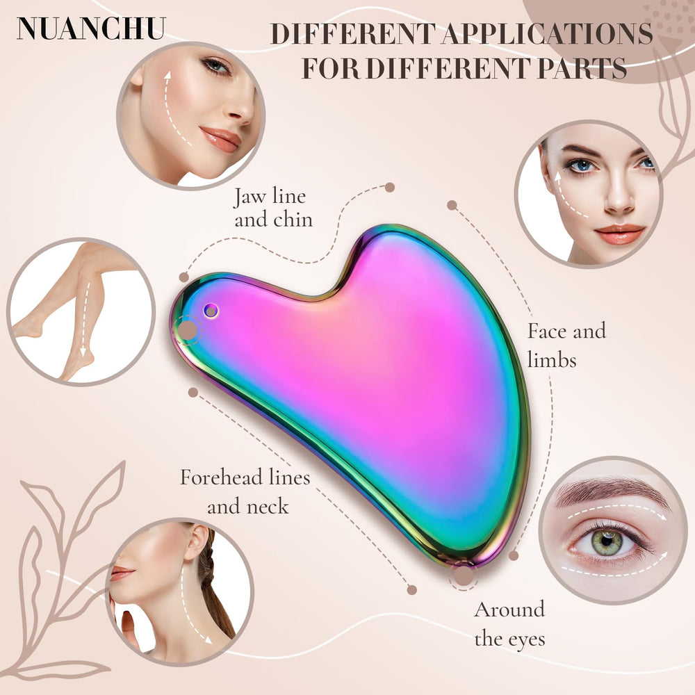 Nuanchu Gua Sha visage, massage ciblé pour relaxer les traits.
