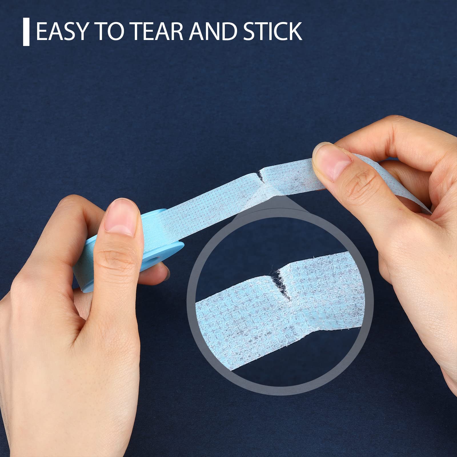 Nuanchu rouleaux silicone bleu pour extensions de cils, longueur suffisante.