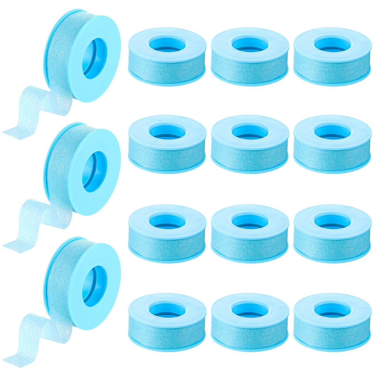 Nuanchu ruban cils silicone bleu, adhésif durable et facile à enlever.