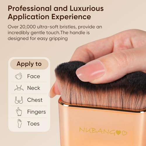 Pinceau nubangoo kabuki pour fond de teint: fini lisse et uniforme.