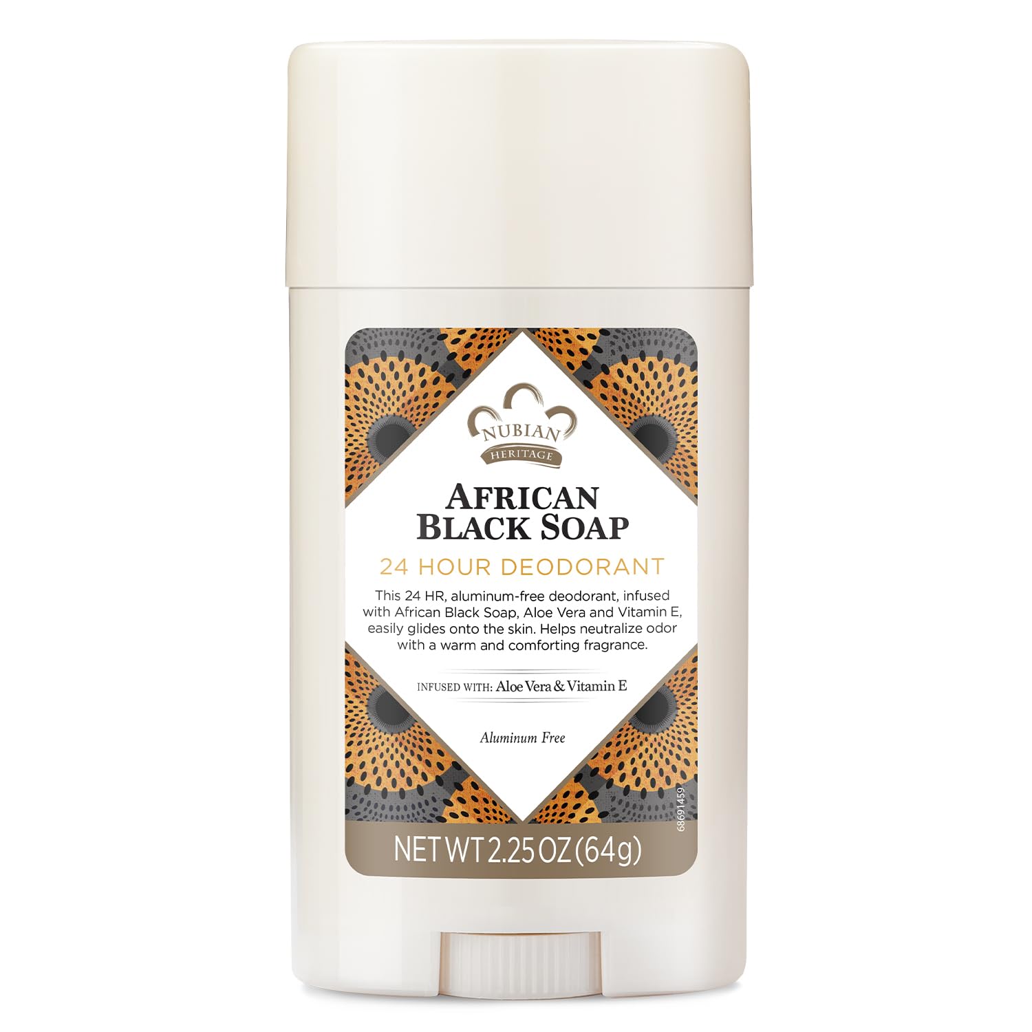 Nubian Heritage Déodorant 24h stick – protection 24h avec savon noir africain.