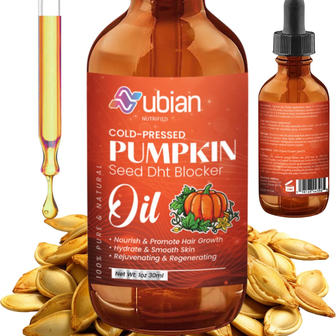 Nubian Nutrified huile potiron en bouteille, soin capillaire nourrissant