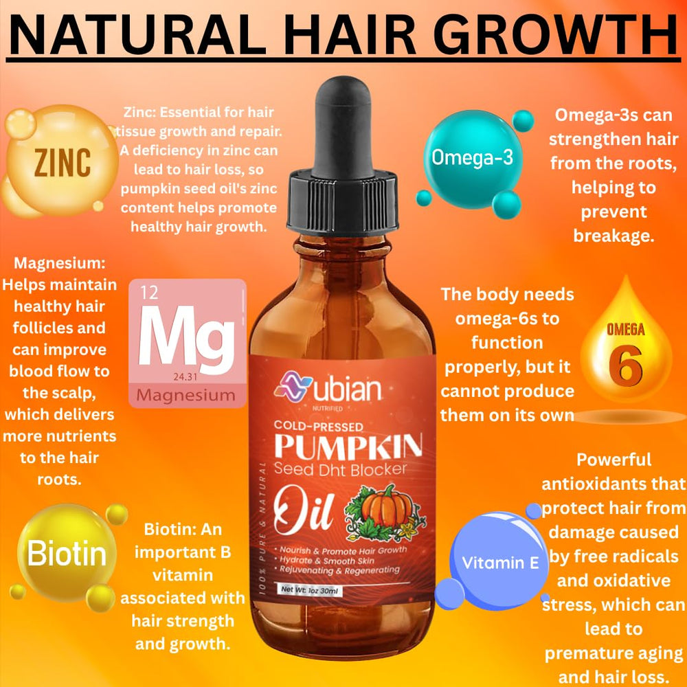 Nubian Nutrified huile potiron etiquette organique et pureté