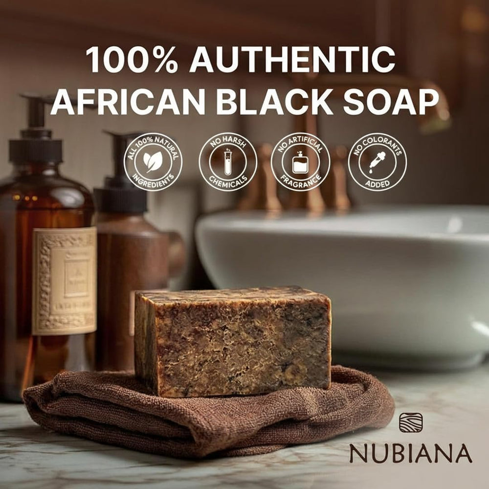 Exfoliation douce avec Nubiana pour une peau plus lisse.