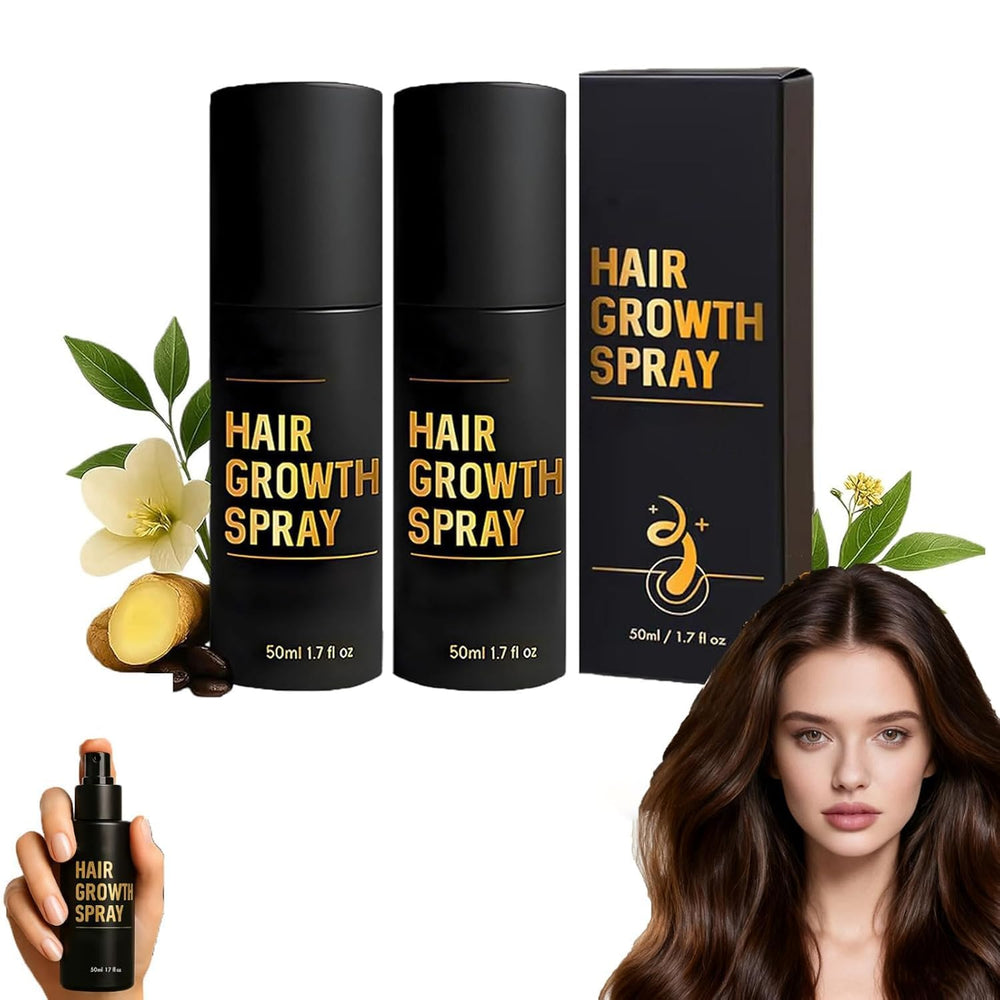 Spray Nuckhuce croissance cheveux dans sa bouteille, pour cheveux visiblement plus volumineux.