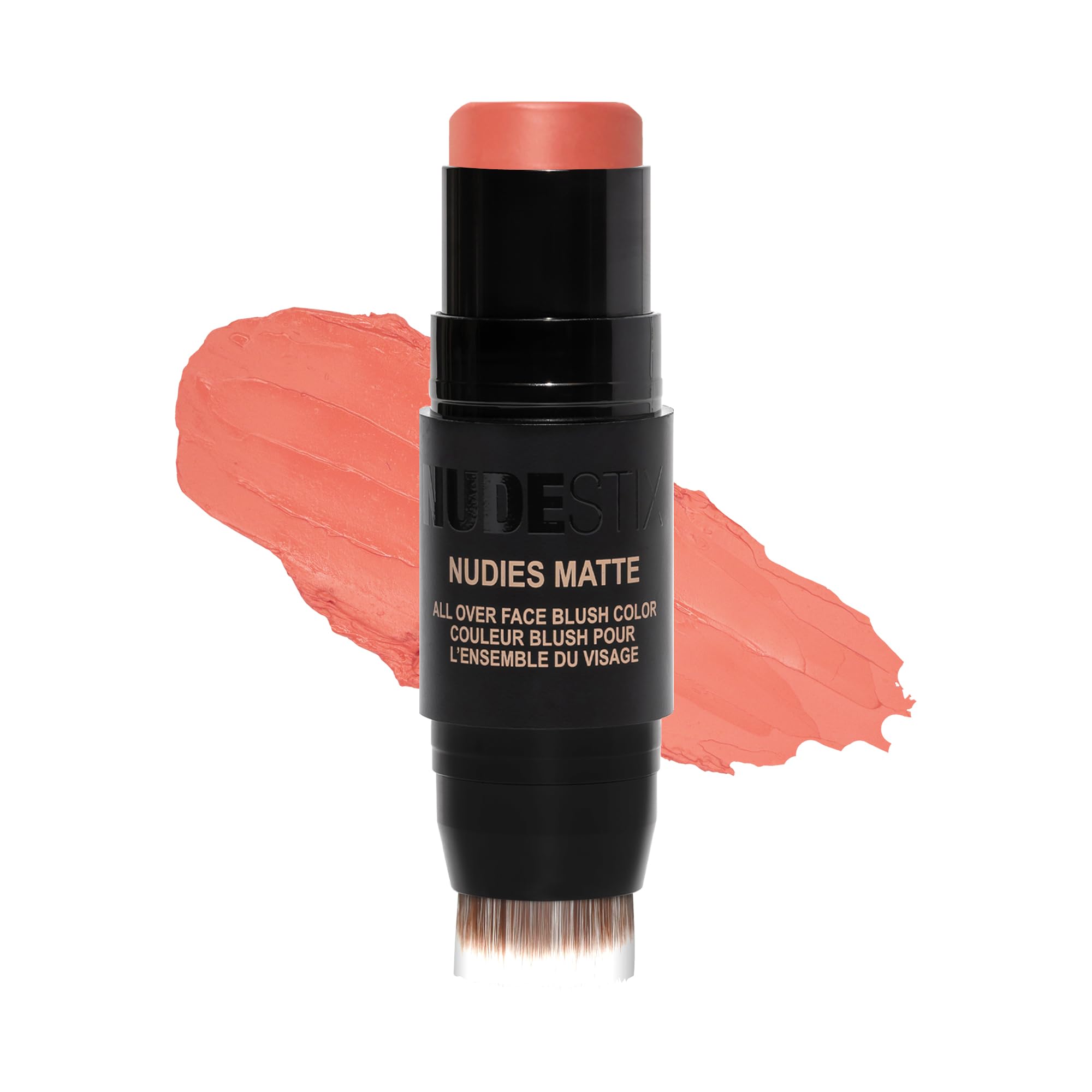Nudestix Nudies Blush Stick avec bloc de couleur intégré, pour un rendu naturel sur les joues.