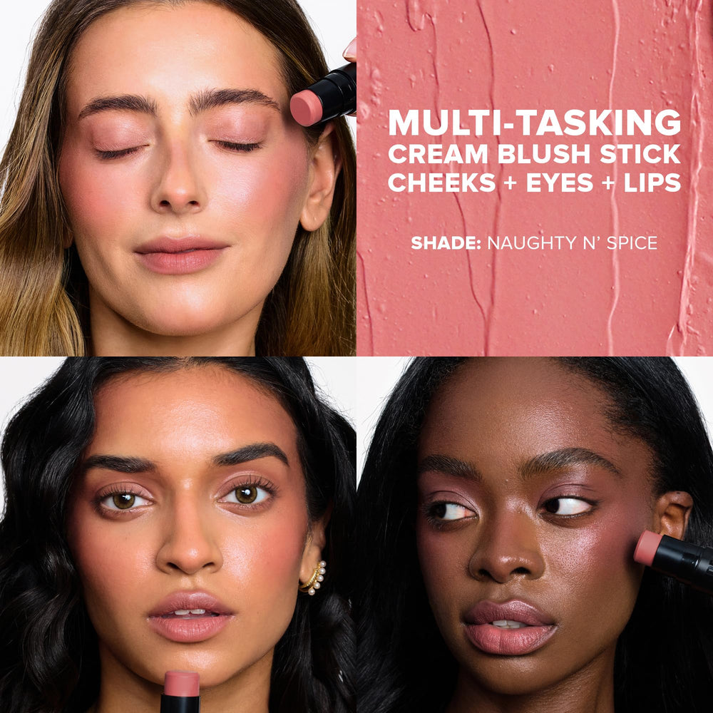 Nudestix Nudies Blush Stick pinceau intégré pour application rapide