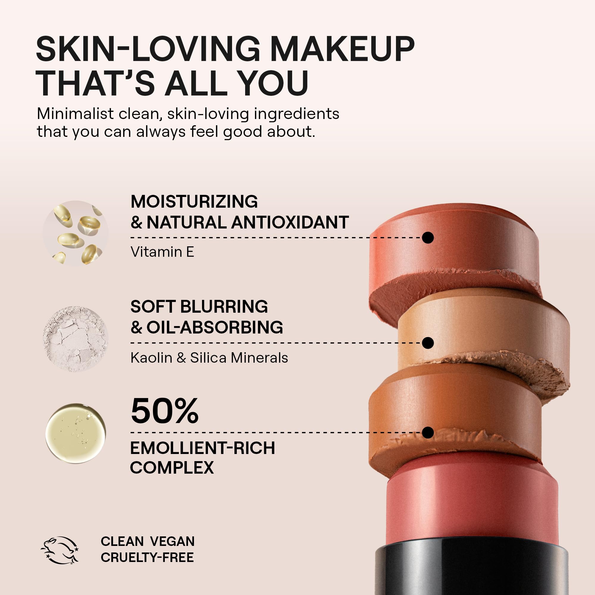 Nudestix Nudies Bronze Stick – brosse intégrée: estompage rapide sans effort