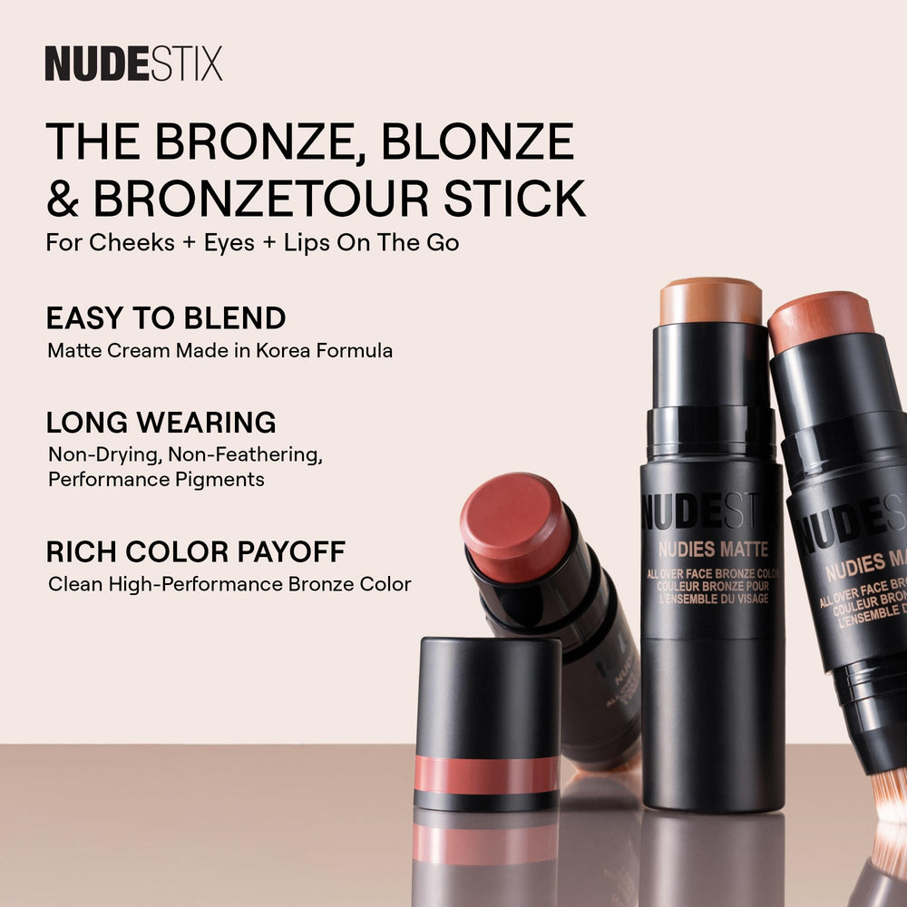 Nudestix Nudies Bronze Stick – texture matte: fini velouté sans brillance