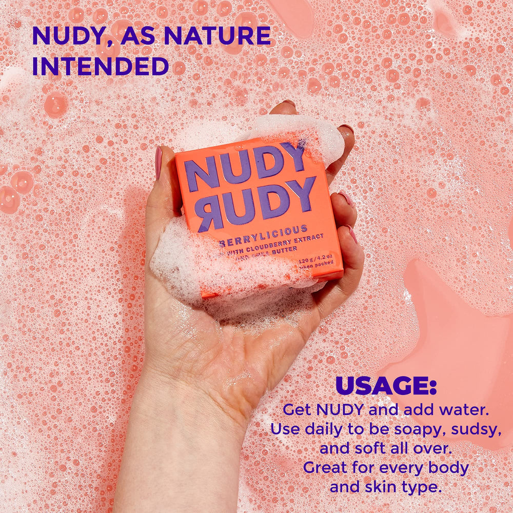 Savon Berrylicious Nudy Rudy – parfum fruité rappelant les baies mûres