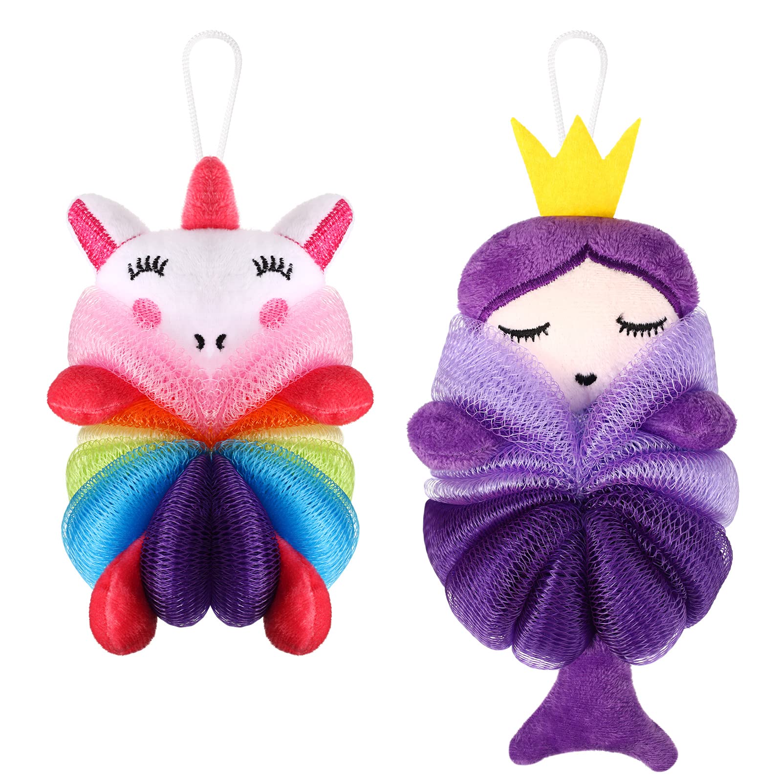 Éponge Nuenen licorne bleue, douceur pour le bain et mousse généreuse.