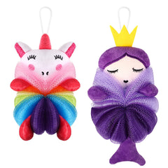 Éponge Nuenen licorne bleue, douceur pour le bain et mousse généreuse.