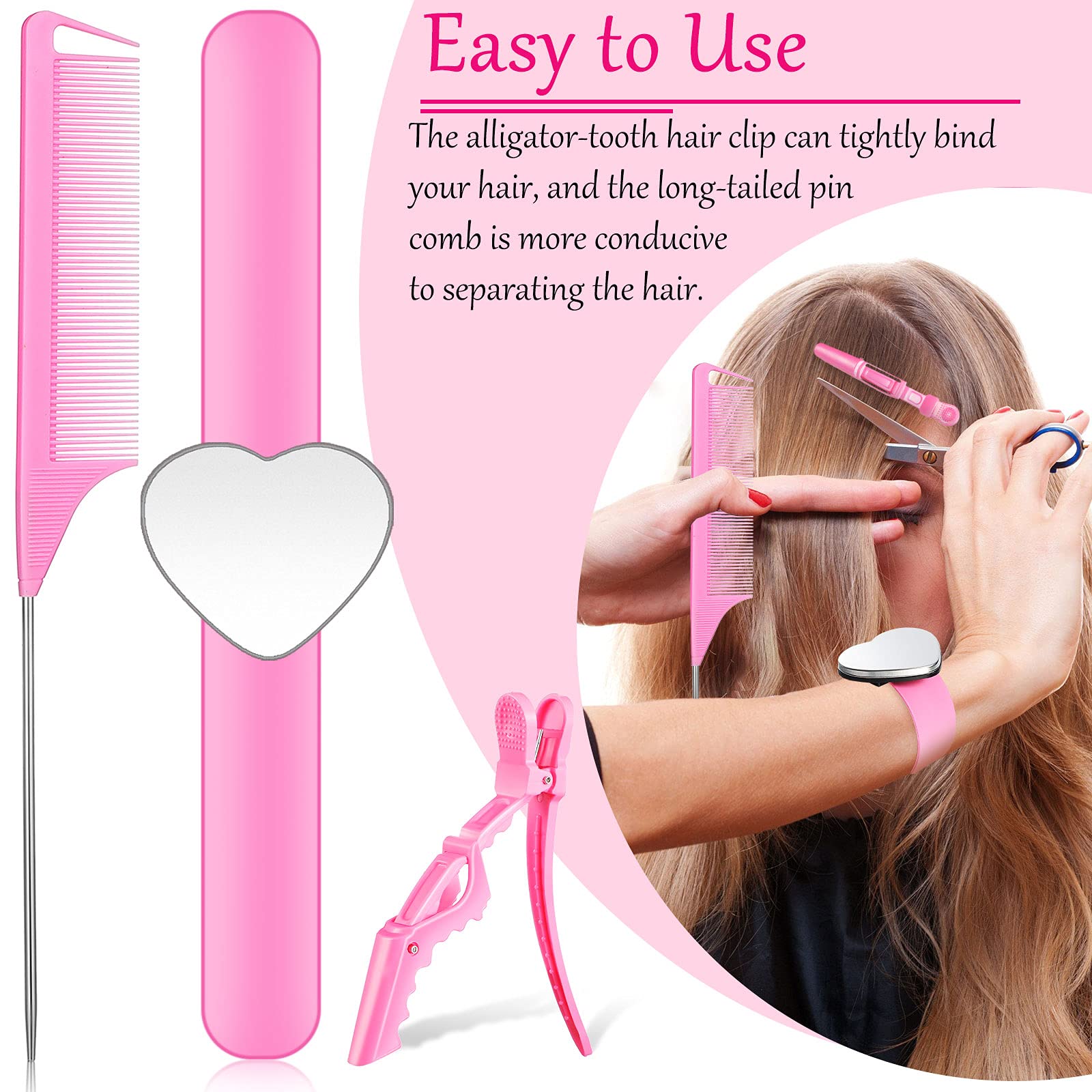 Nuenen pince-alligator dents larges 02, fixation confortable pour coiffage