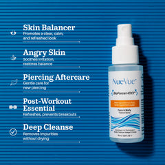 Application sur visage et corps avec BioForce HOCl en cabine.