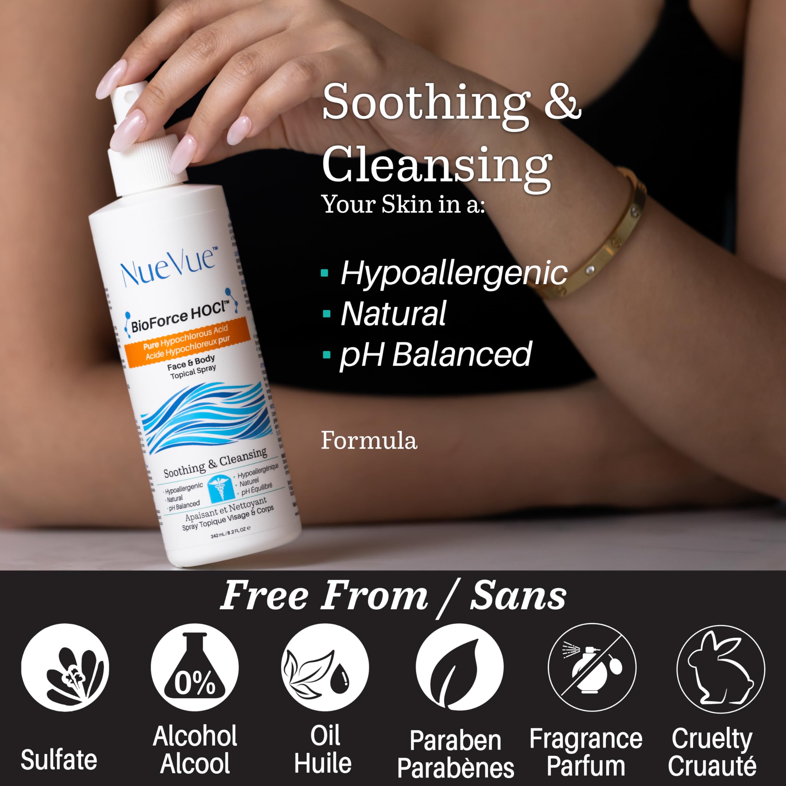 NueVue HOCl: équilibre pH 5,5 remplissage 33oz