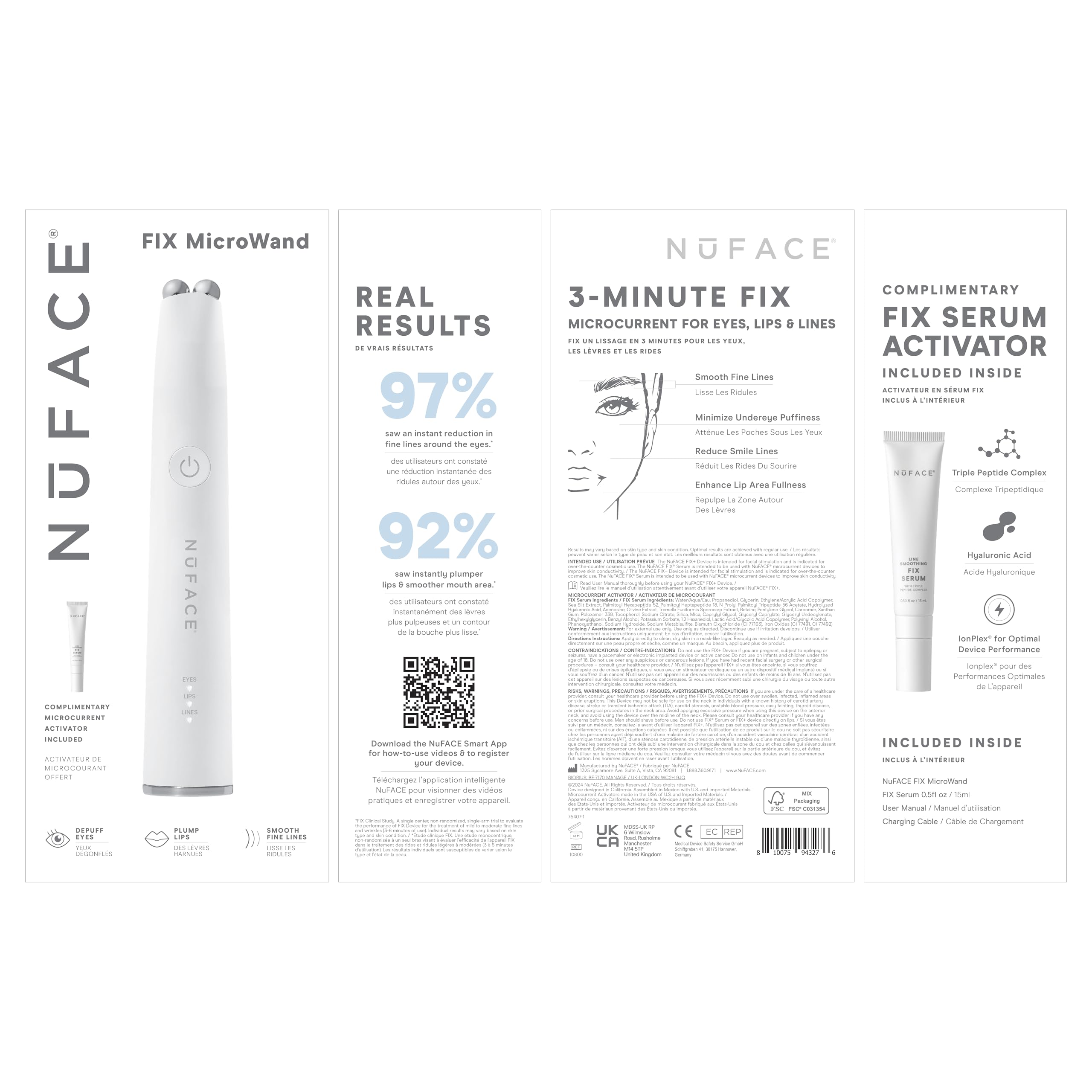 NuFACE FIX microwand lèvres – contours plus toniques et lèvres plus pleines.