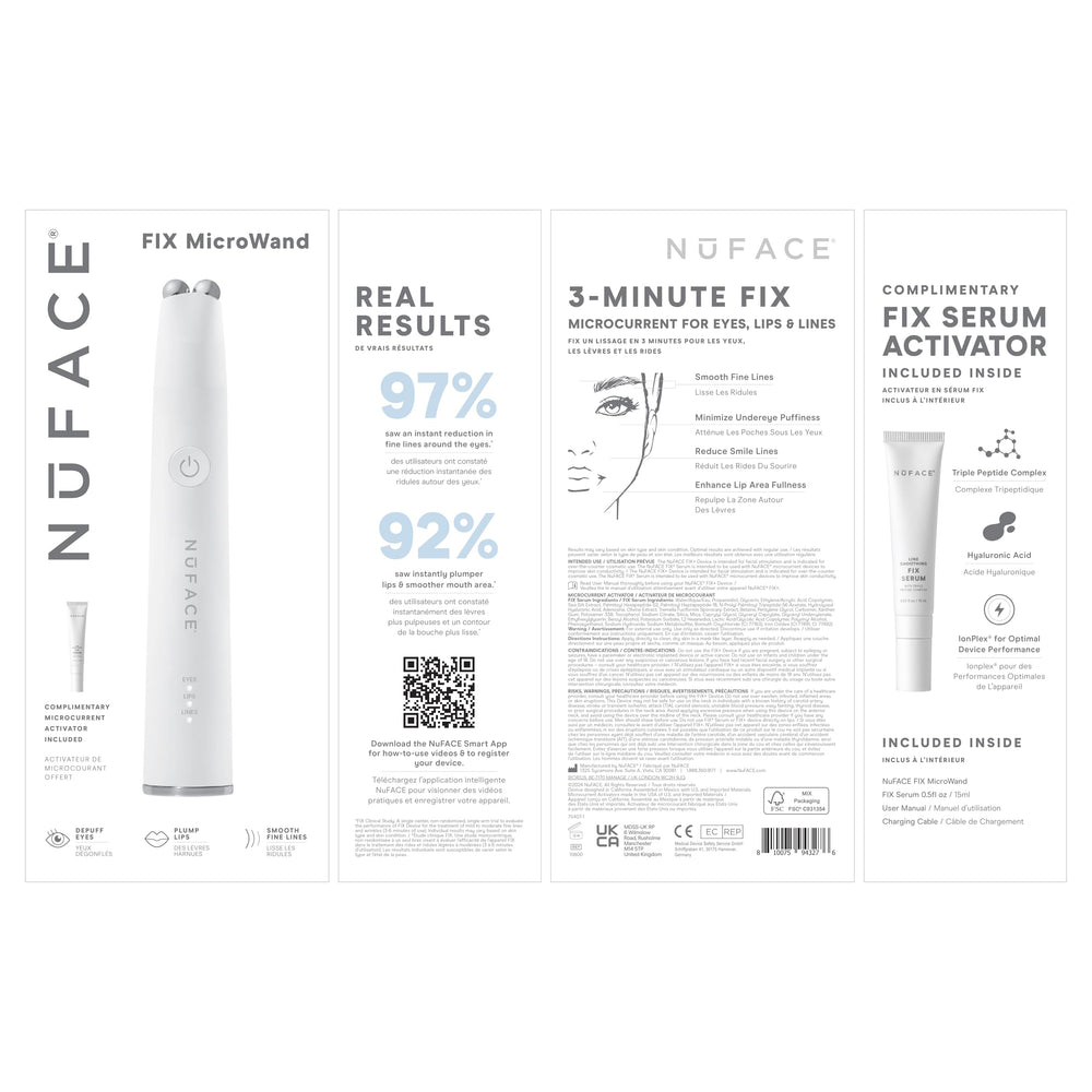 NuFACE FIX microwand lèvres – contours plus toniques et lèvres plus pleines.