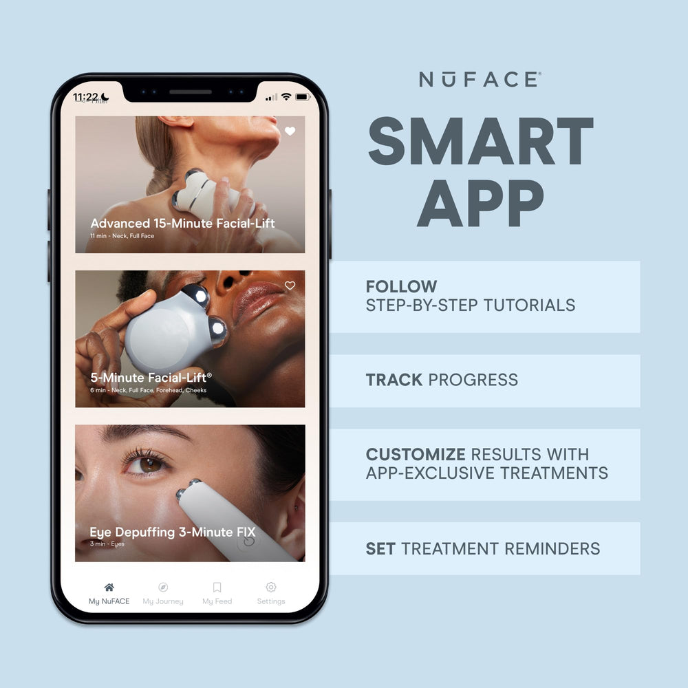 NuFACE FIX usage portable – petit appareil idéal pour les soins en déplacement.