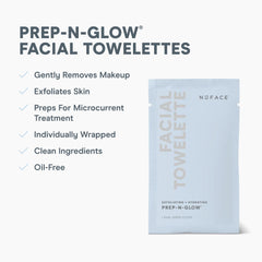 NuFACE Prep-N-Glow lingette démaquillante enlève maquillage rapidement