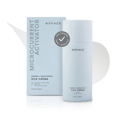 NuFACE Silk Creme Activator – bouteille, hydratation et conduction pour microcourant.