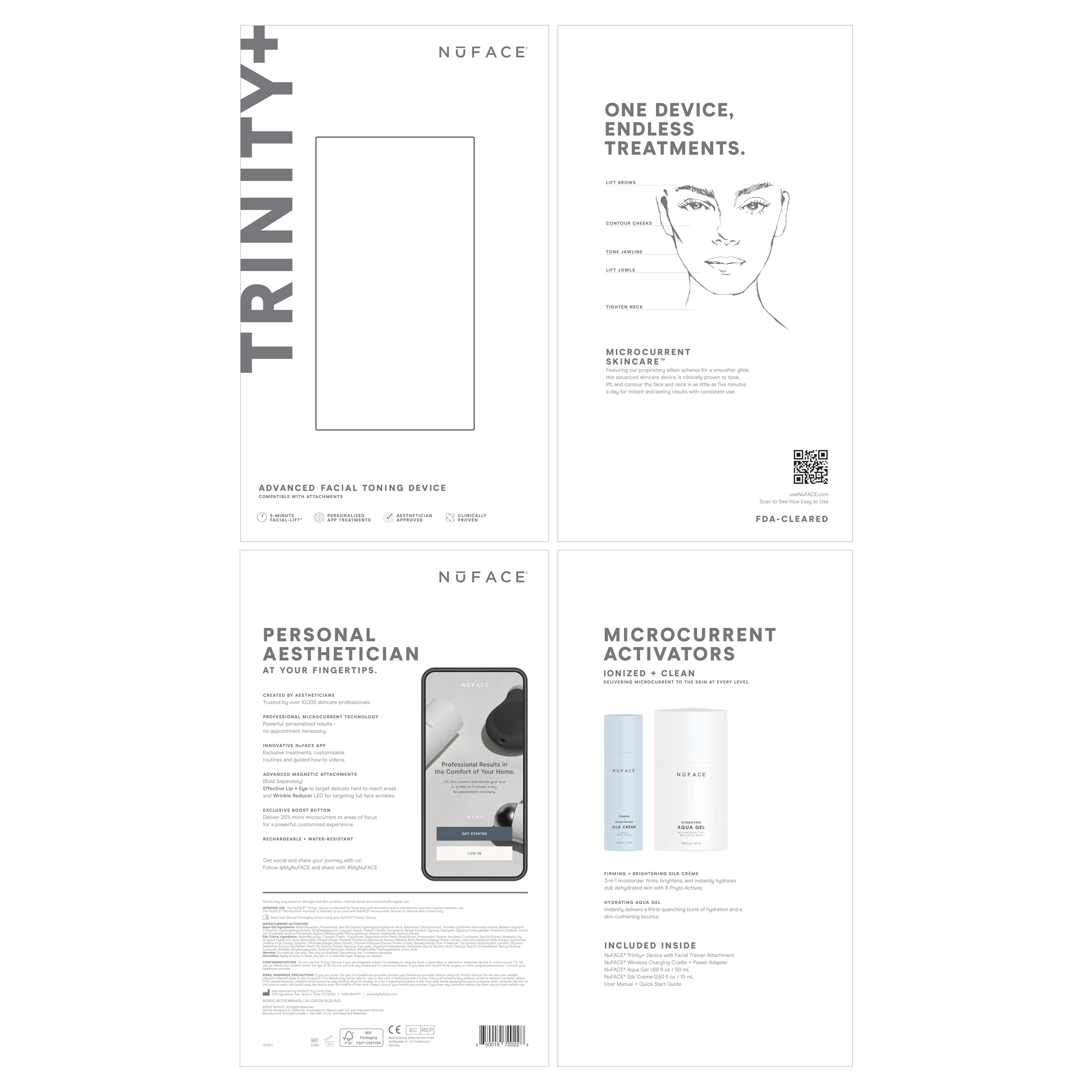 NuFACE Trinity+ – Appareil tonifiant cou pour un contour soutenu.