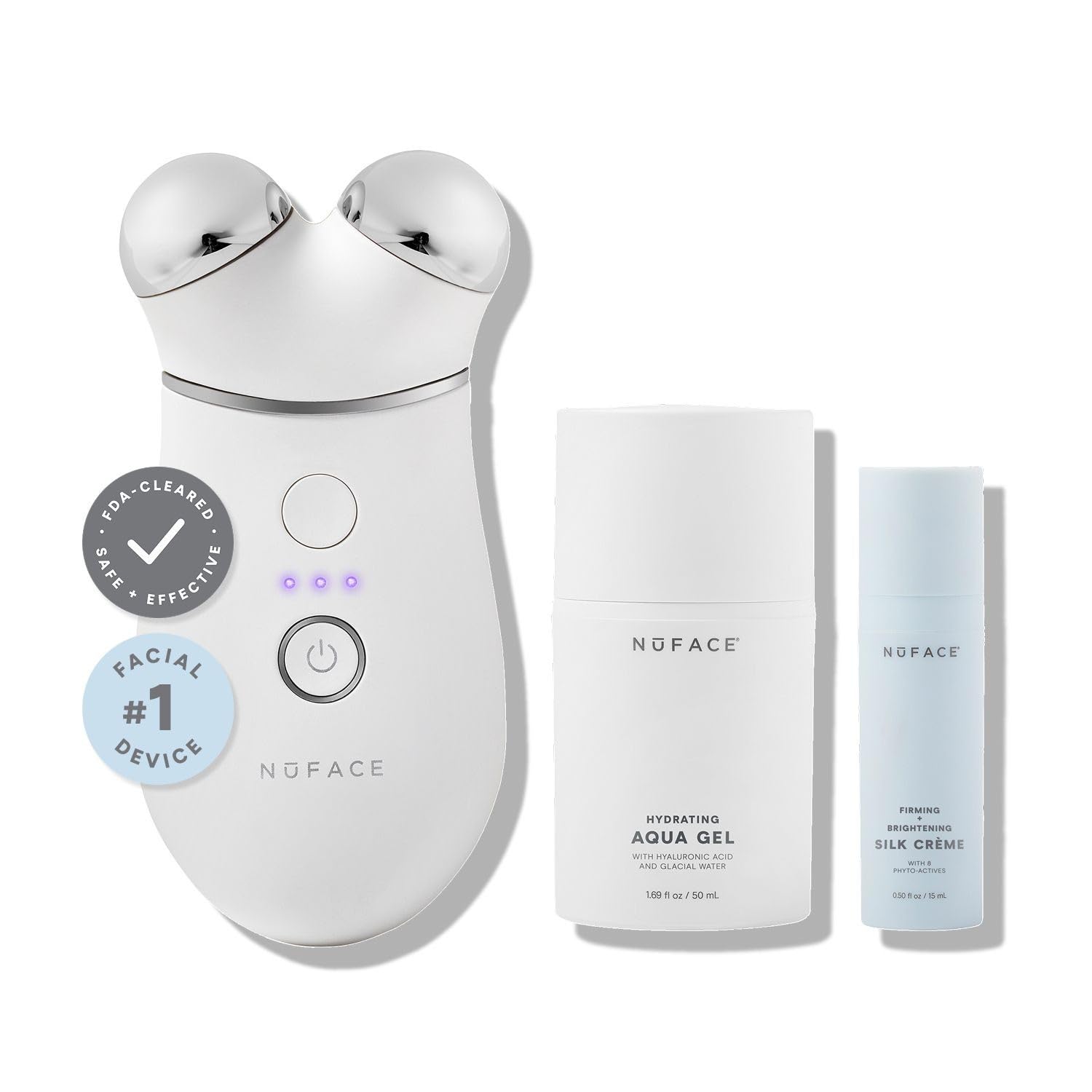 NuFACE Trinity+ – Appareil tonifiant visage pour contours plus définis.