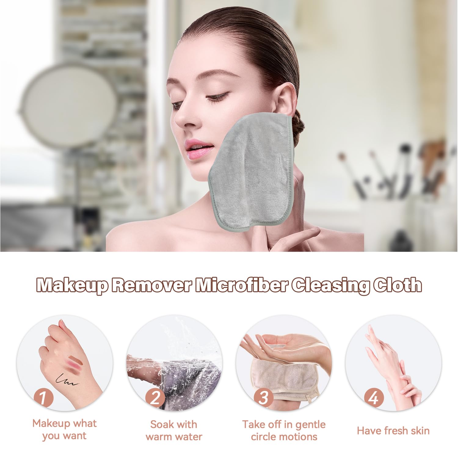Lingettes Nugilla haute absorption pour essuyer rapidement le maquillage.