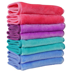 Nugilla lingettes démaquillage microfibre, pack de 8, nettoyage rapide et doux
