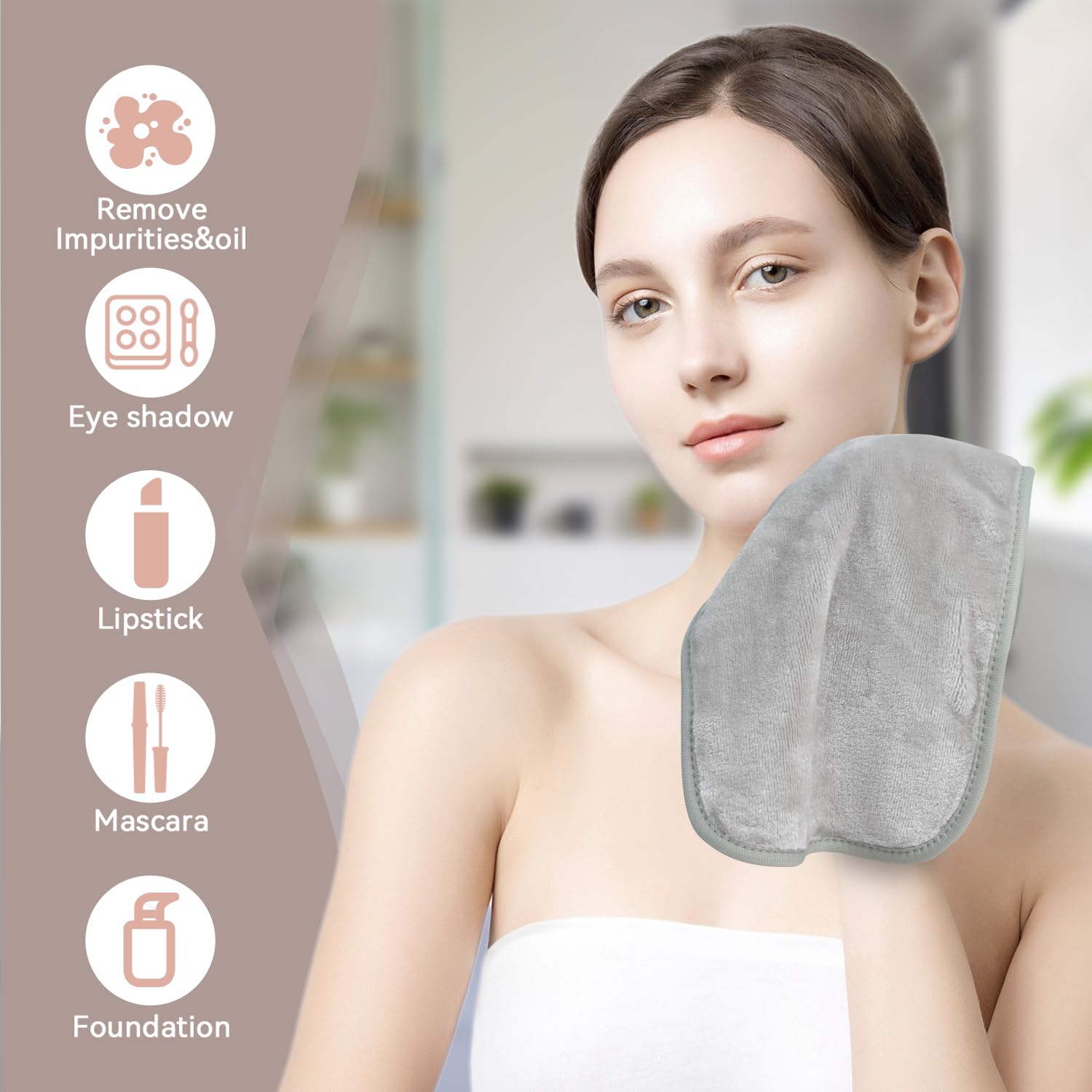 Lingettes Nugilla microfibre pour un nettoyage efficace du visage.