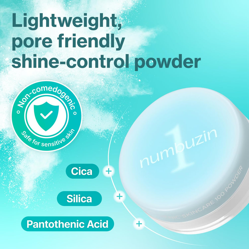 Numbuzin No.1 Poudre en application quotidienne pour peau douce et sans brillance.