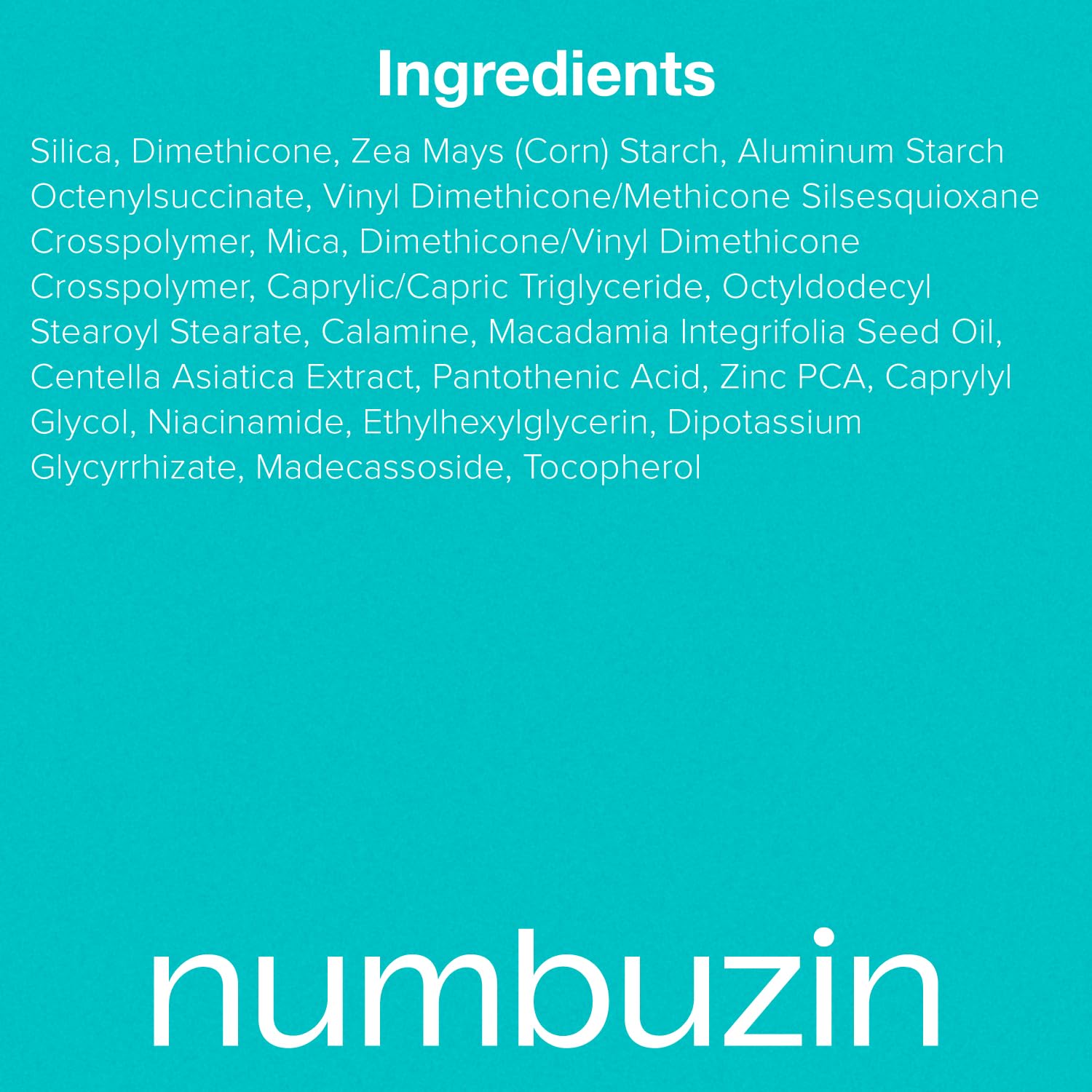 Numbuzin No.1 Poudre utilisation nocturne pour maîtriser l’huile au réveil.