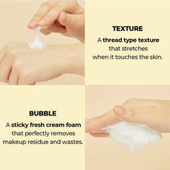 Mousse numbuzin No.2 qui se transforme en crème sous l'eau.