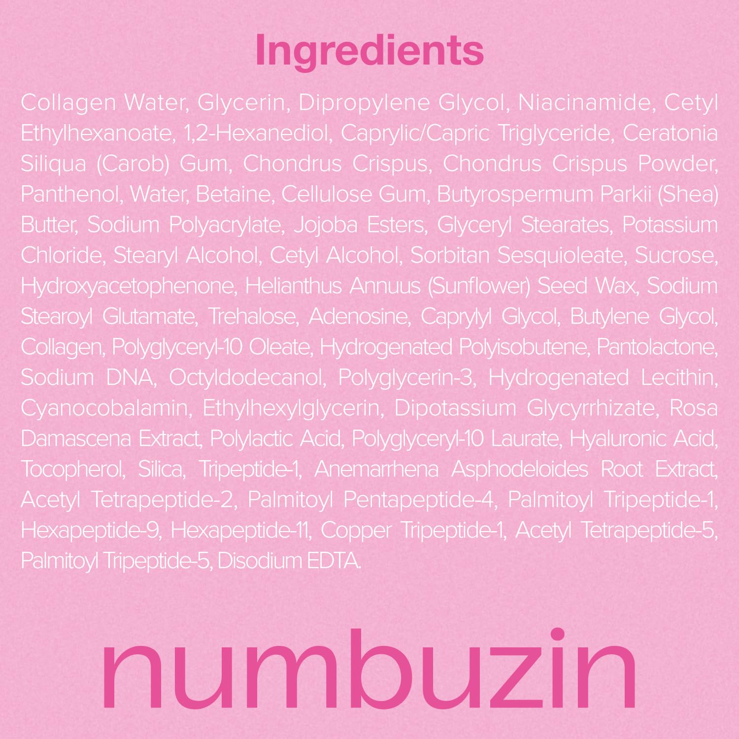 Numbuzin No.2 s’applique comme masque nocturne pour peau repulpée.