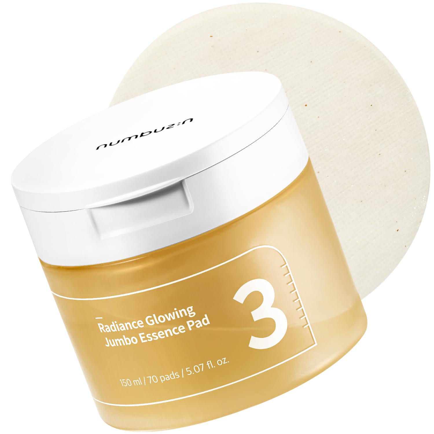 Numbuzin No.3 cotons tonifiants en verre clair pour hydratation douce