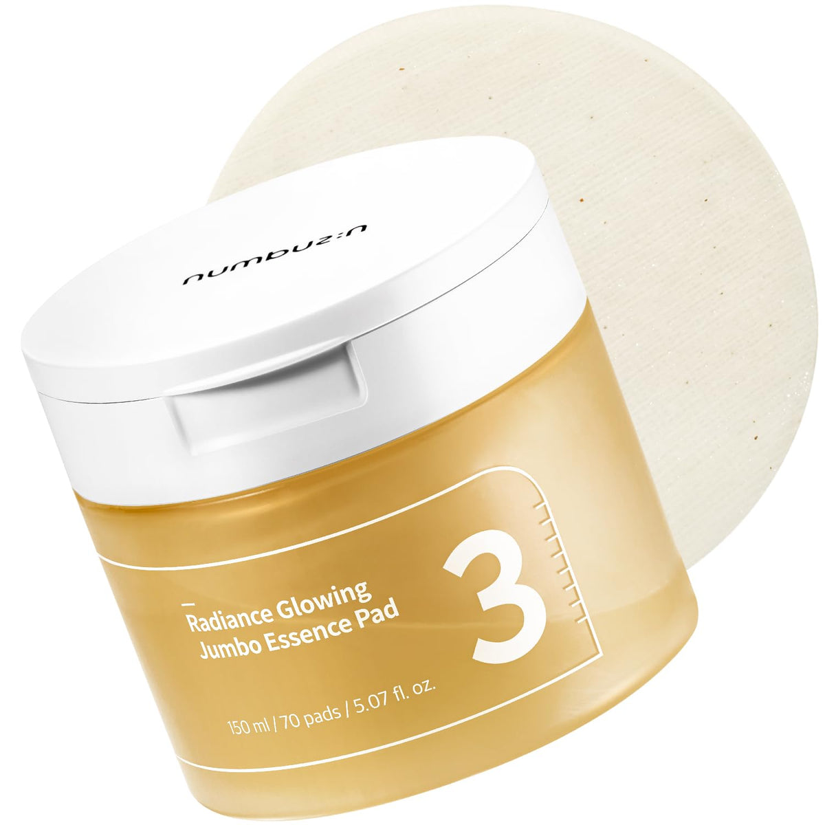 Numbuzin No.3 cotons tonifiants en verre clair pour hydratation douce