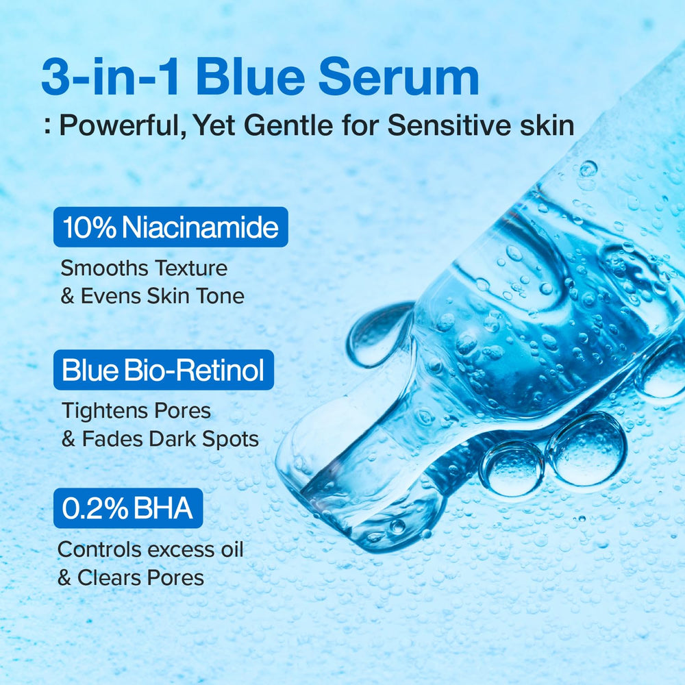 Flacon bleu de 30 ml du sérum numbuzin No.3.
