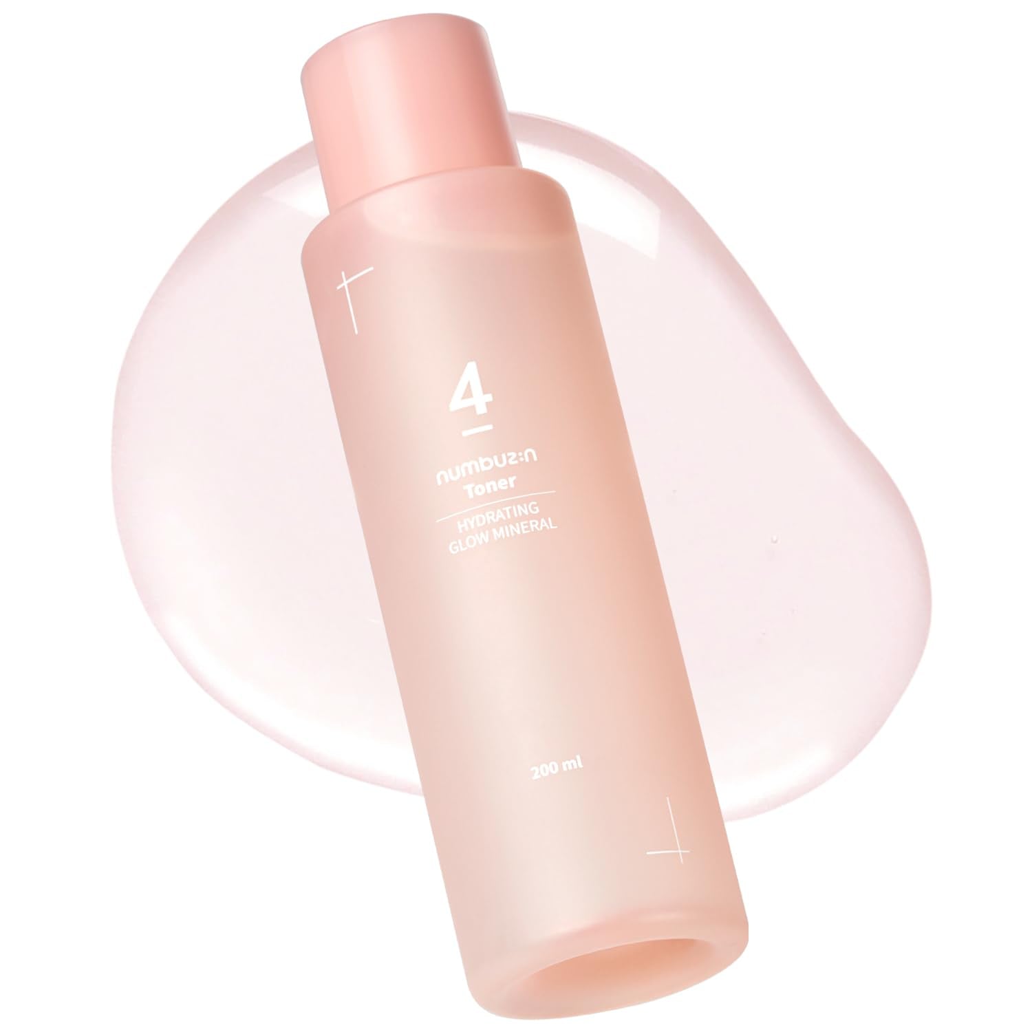 Numbuzin No.4 toner bottle close-up highlighting mineral hydration for soft skin