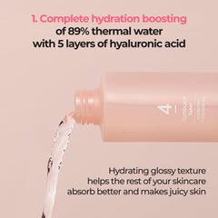 Numbuzin No.4 toner being dispensed on cotton pad for gentle application