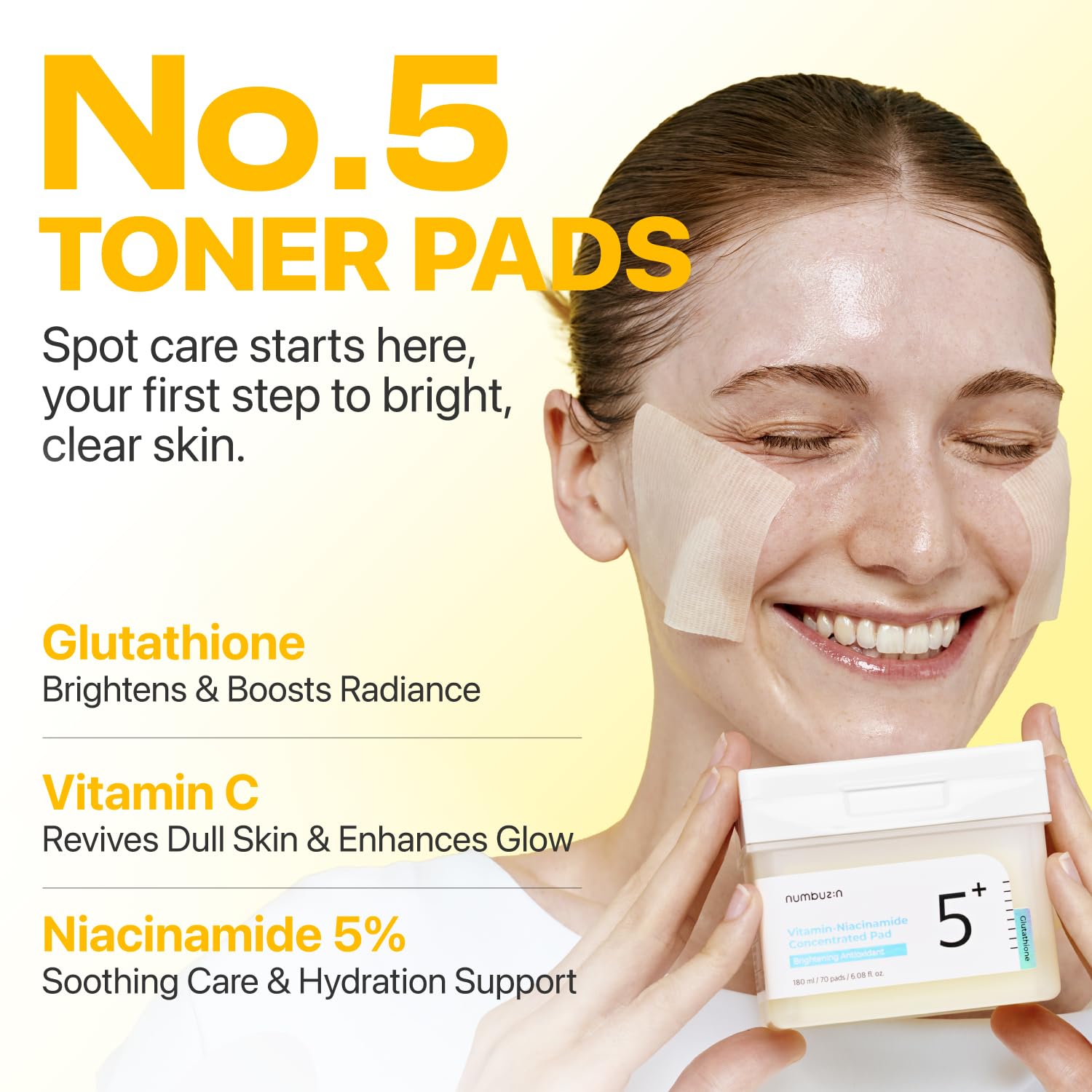 Tampons numbuzin No.5 pha-lha exfoliation douce pour peau lisse