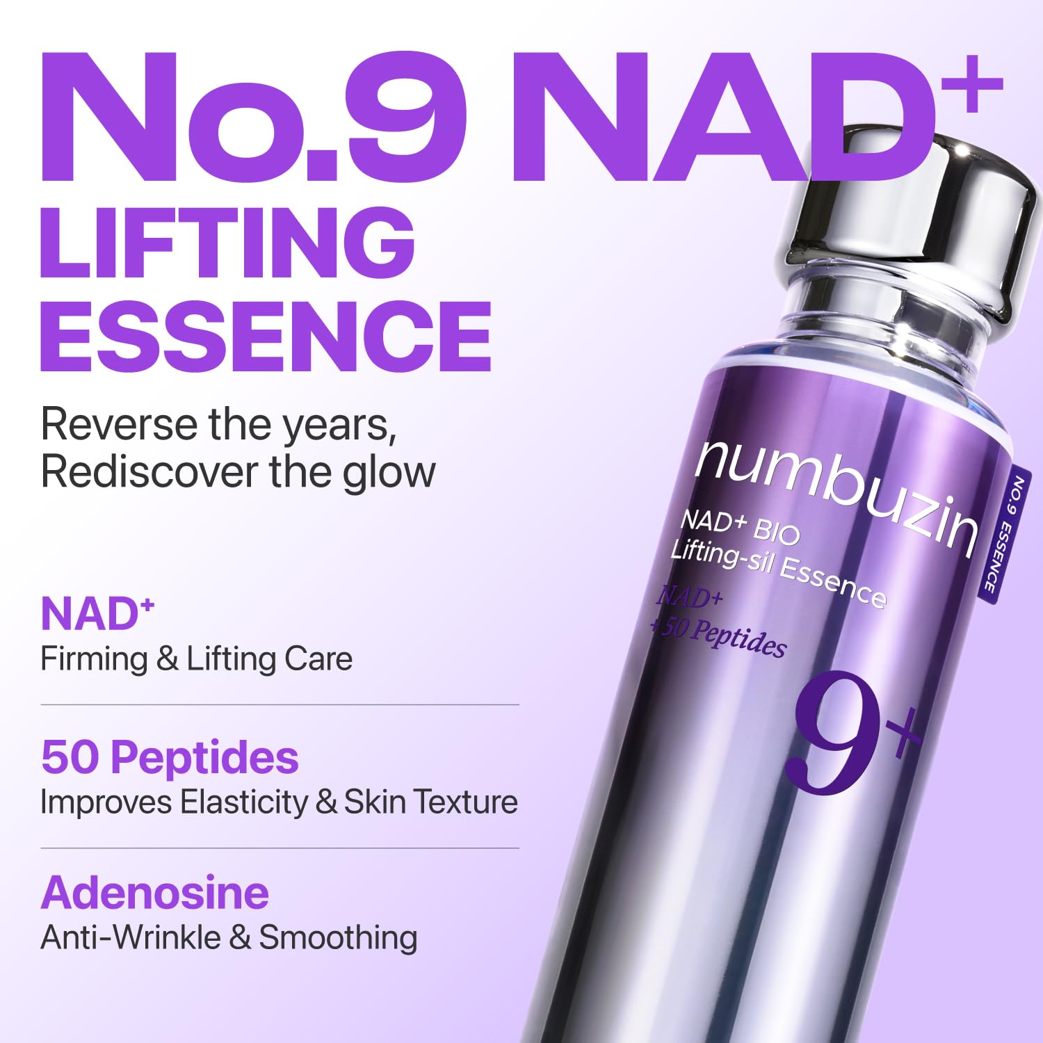 Application quotidienne du No9 Serum pour une peau plus ferme et lumineuse.