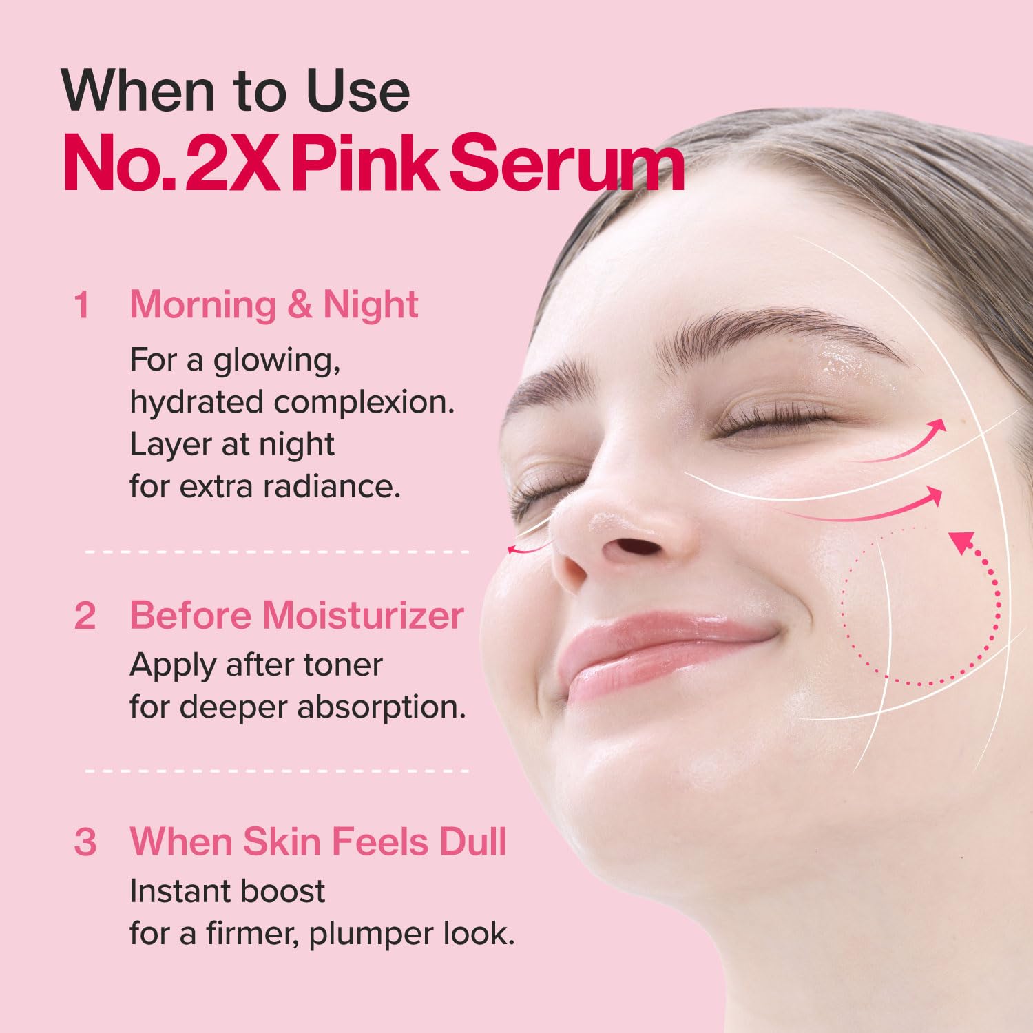 Sérum numbuzin Rose PDRN, complexe de peptides pour peau lisse.