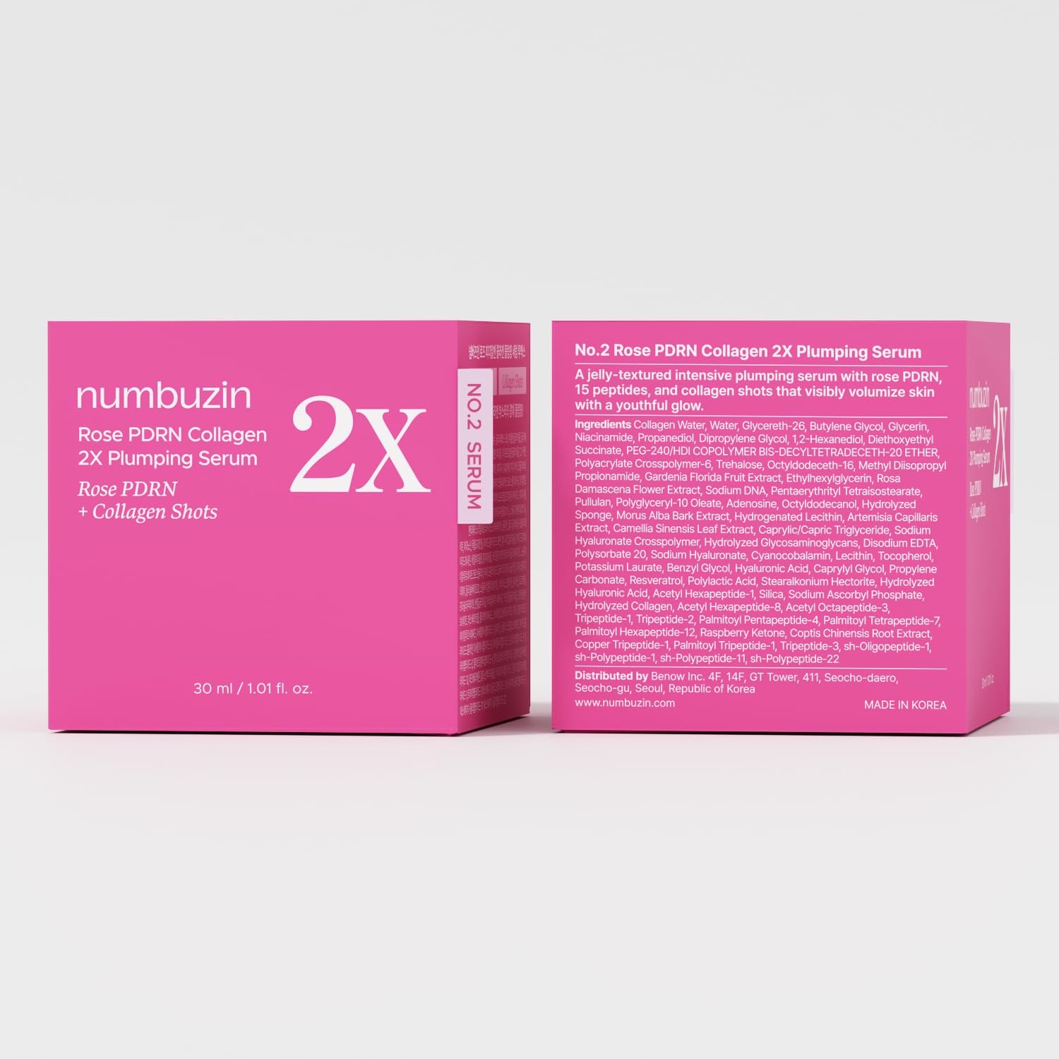Sérum numbuzin Rose PDRN en routine nocturne ou cure éclat.