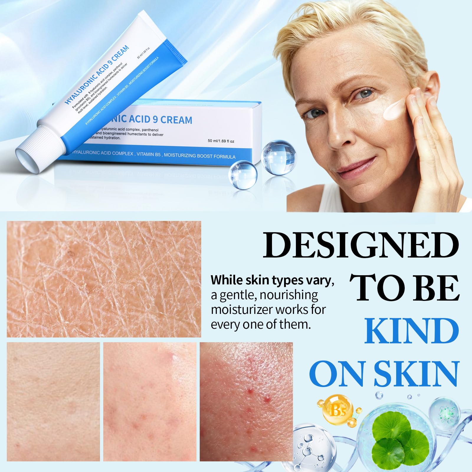 NUNUDA Acide Hyaluronique 9 – texture légère rapidement absorbée