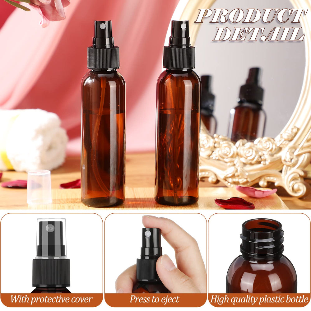 Nuogo bouteille spray plastique ambre 120 ml, légère et réutilisable.
