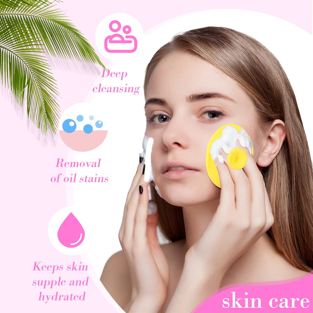 Nuogo brosse visage silicone massage apaisant lors de la routine.