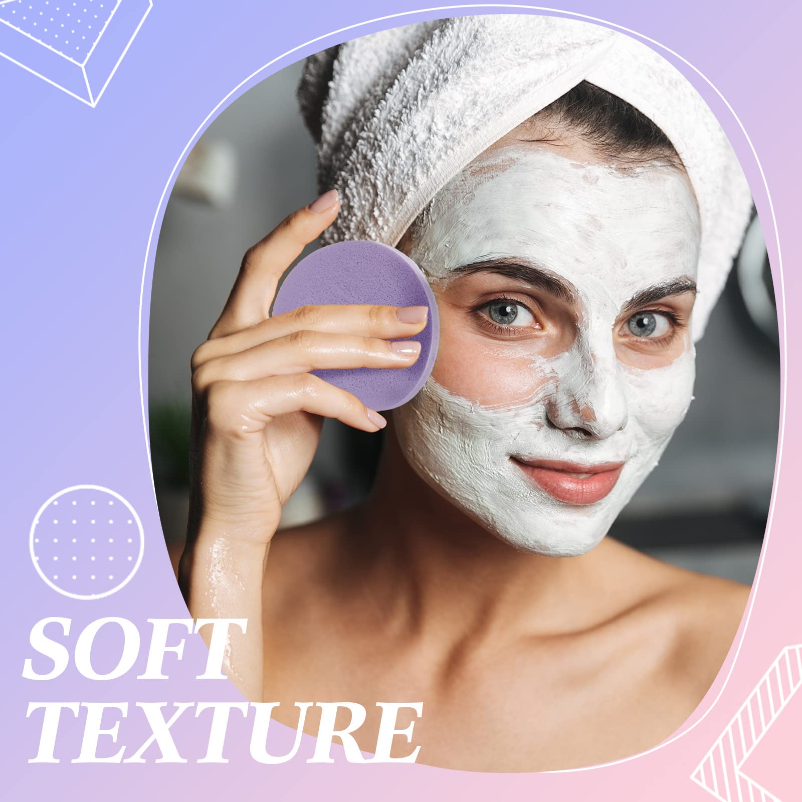 Éponge Nuogo compressée violet usage quotidien et routine spa à domicile.