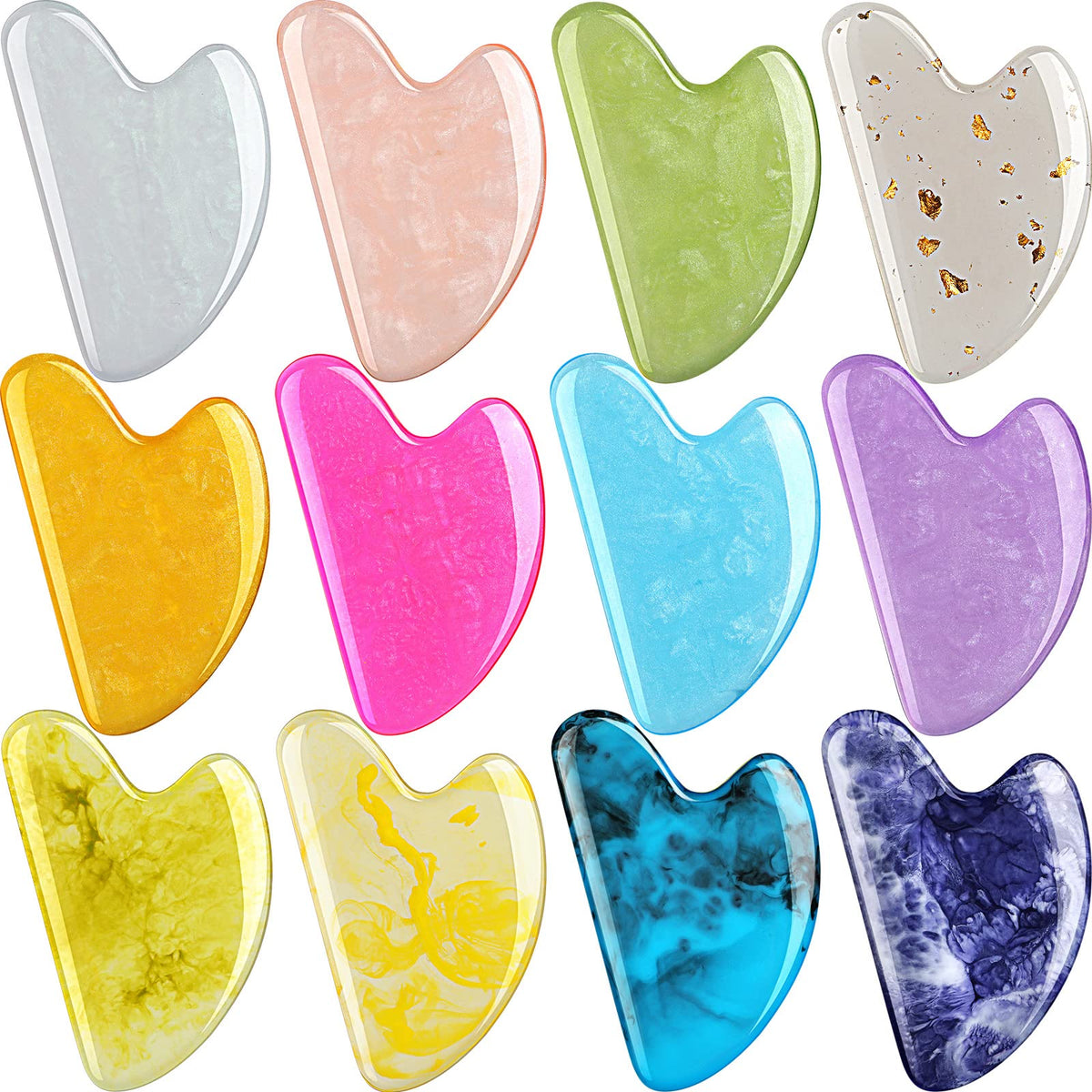 Nuogo gua sha cœur visage, outil élégant pour soin du visage apaisant